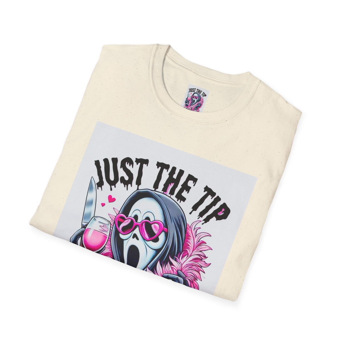 Just The Tip I Promise T-Shirt — Funny Scream Mask Graphic Tee