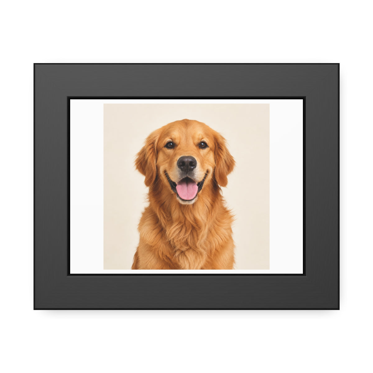 Golden Retriever Framed Poster — Smiling Dog Wall Art