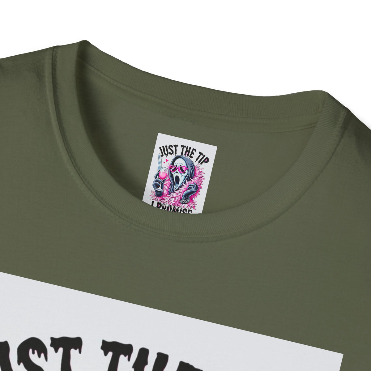 Just The Tip I Promise T-Shirt — Funny Scream Mask Graphic Tee