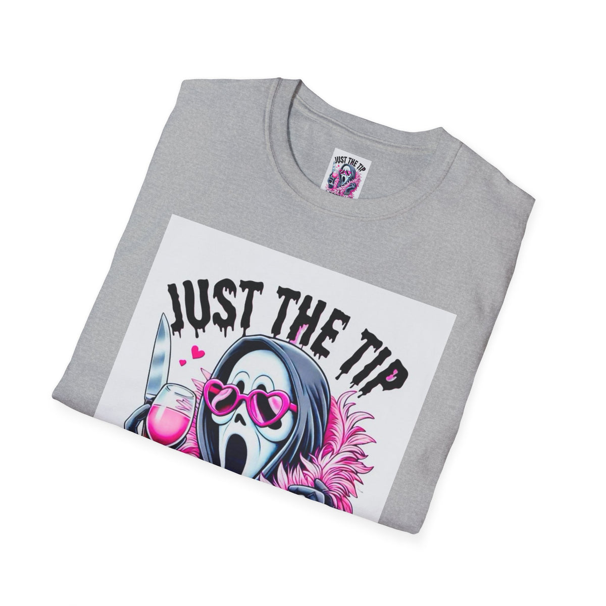 Just The Tip I Promise T-Shirt — Funny Scream Mask Graphic Tee