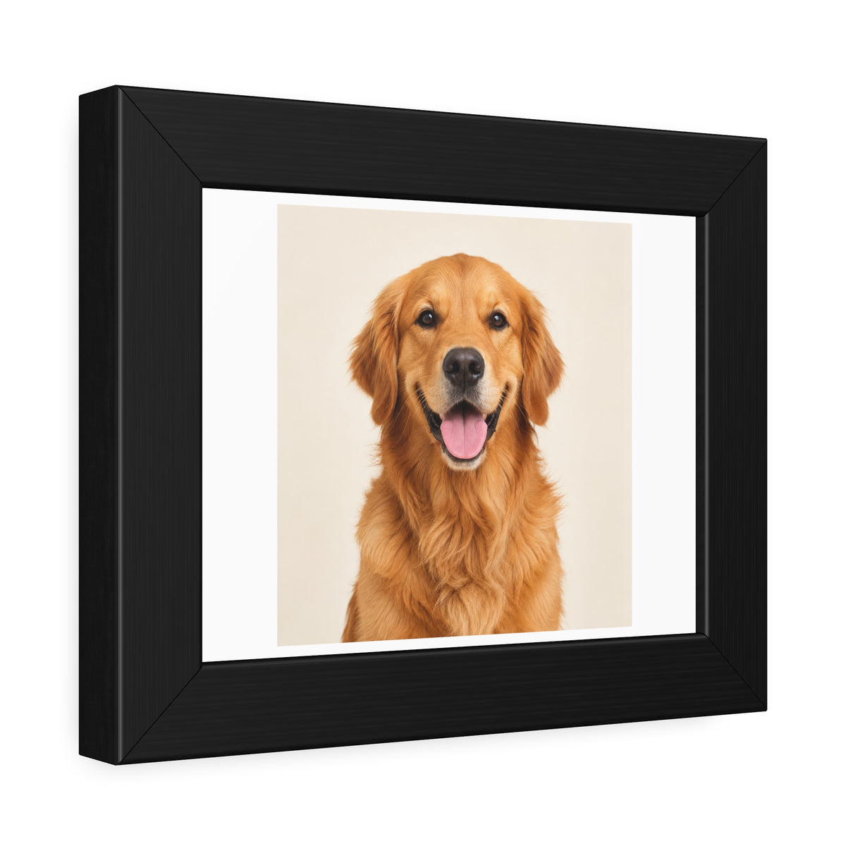 Golden Retriever Framed Poster — Smiling Dog Wall Art
